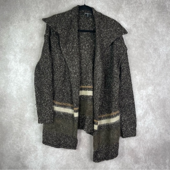 James Perse Wool Camel Mohair Open Knit Sweater Cardigan Women's Size 2 M - Picture 1 of 7